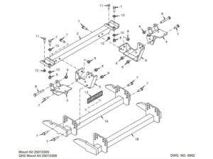 Hiniker Plow Mount - 08-19 Dodge Ram 4x4 4500/5500, 25013306 Diagram