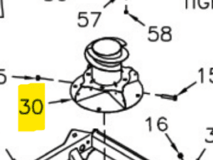 79204170 Spinner Disc Weldment for Hiniker Stainless Tailgate Spreaders 600 and 1000.